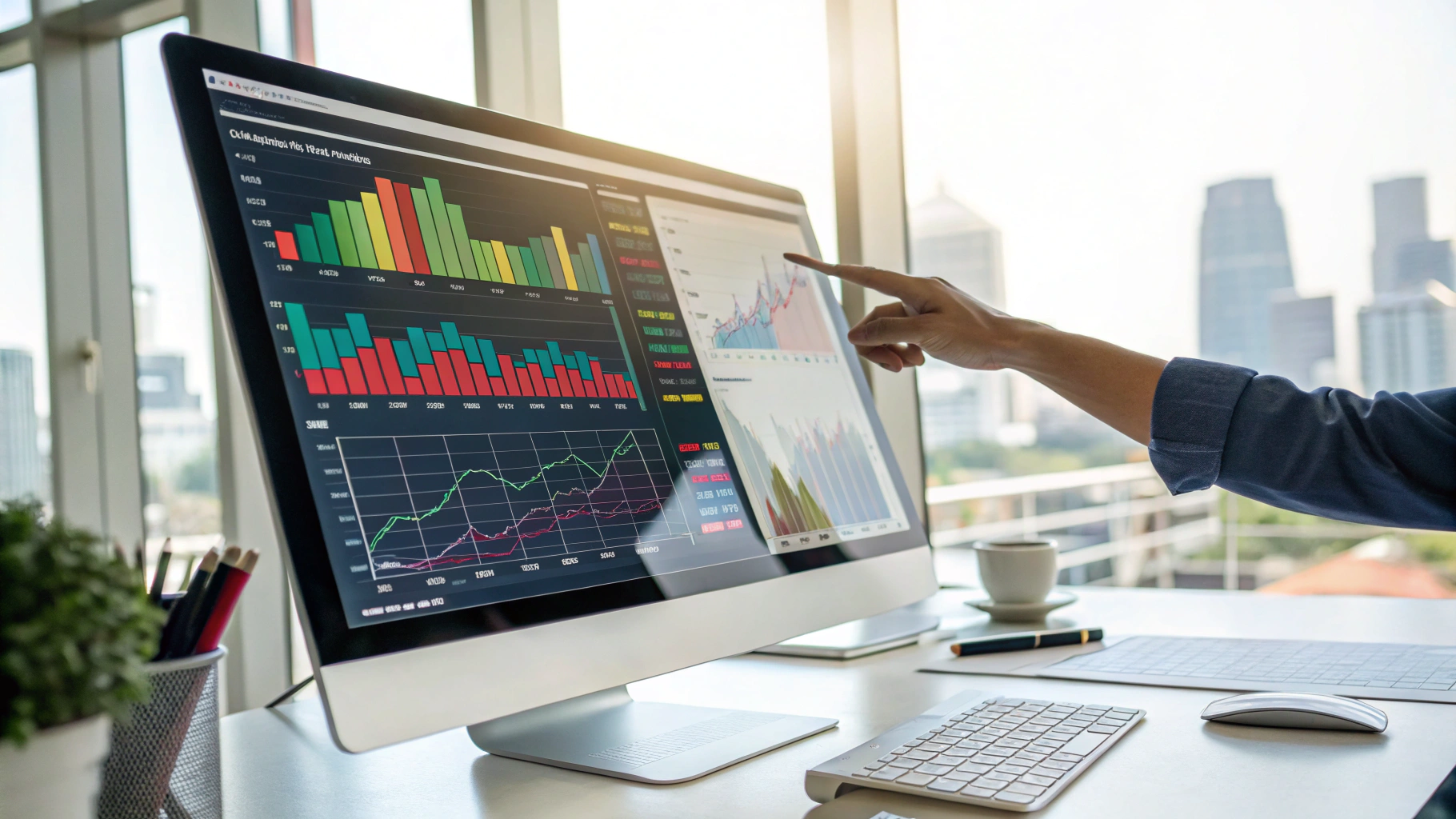 Financial chart showing upward enterprise growth trajectory and revenue milestones