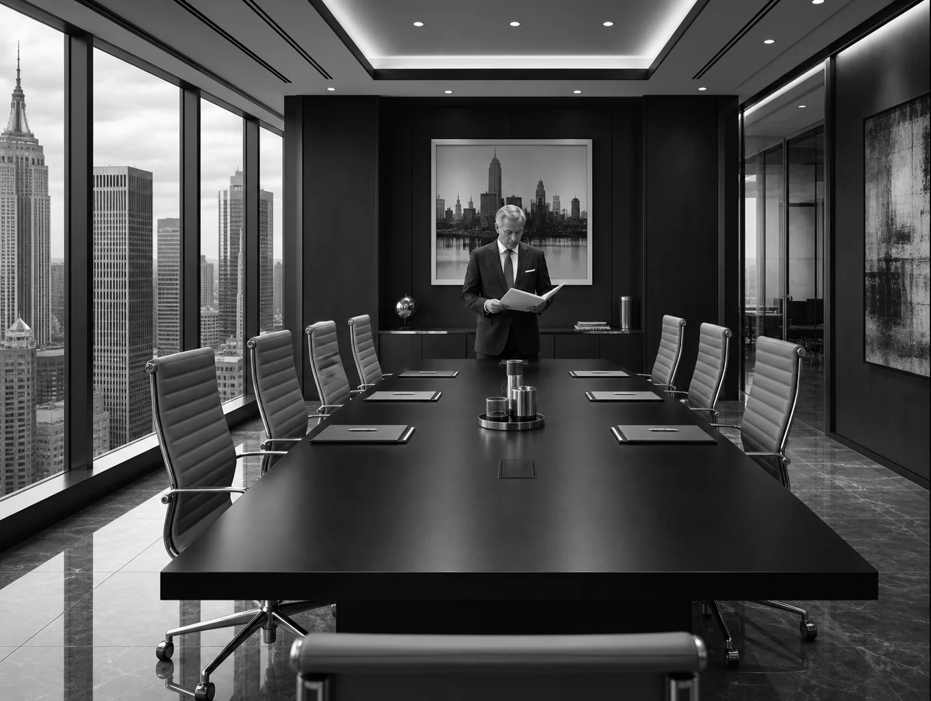 Executive conference room in Toronto financial district